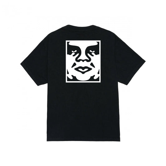 Obey Bold Icon Face Pigment T-shirt - True Vintage Black