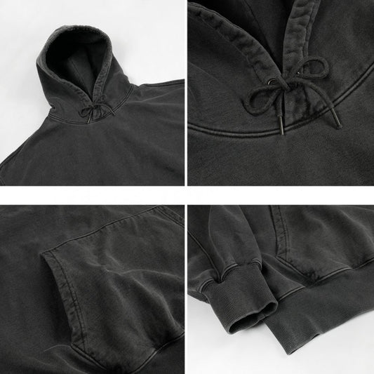 OG Pigment Dyeing Hoody Charcoal