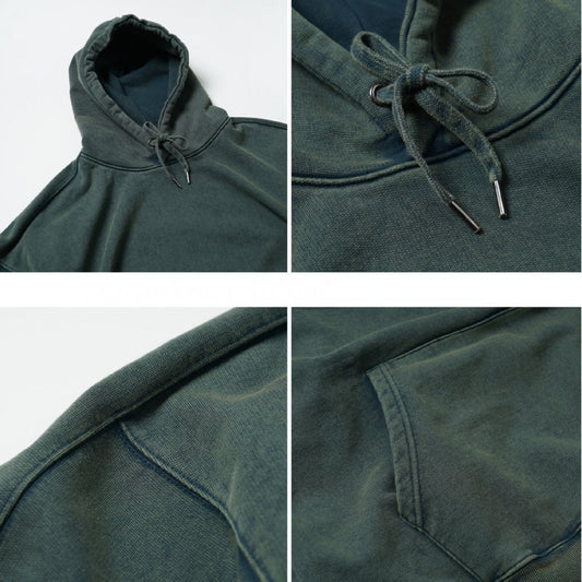 OG Vintage Dyeing Pullover Hoody - Dark green