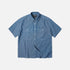Chambray Big Pocket Half Shirt - Blue