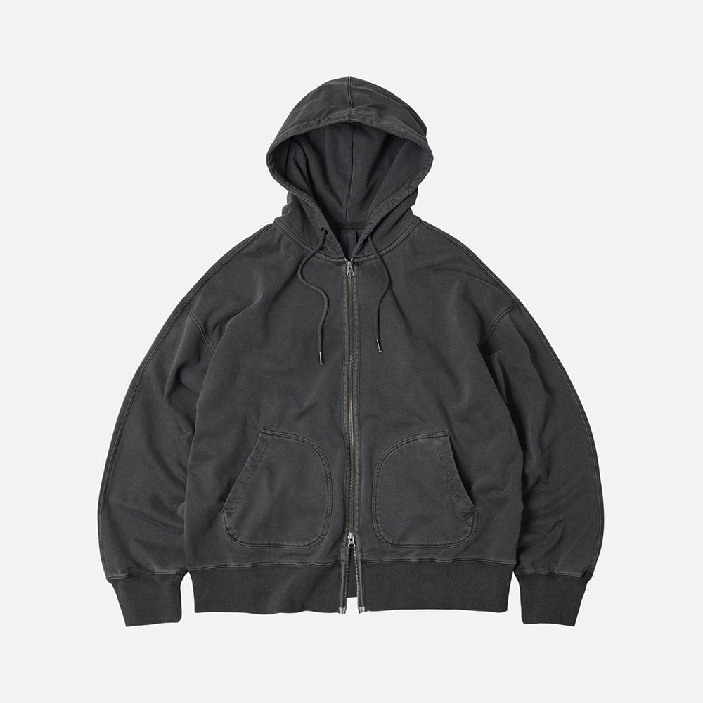 OG Pigment Dyeing Hood Zip-Up - Charcoal