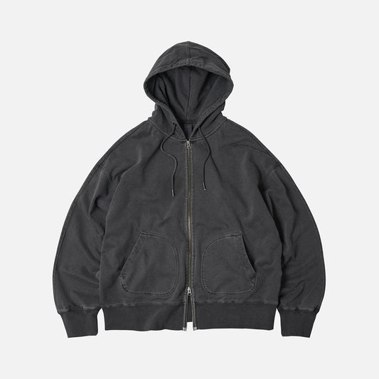 OG Pigment Dyeing Hood Zip-Up - Charcoal