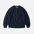 Heavy Wool Round Cardigan - Indigo
