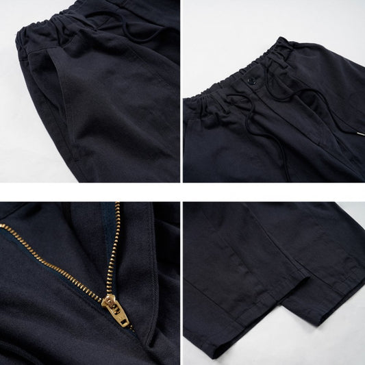 Twill Balloon Pants - Navy