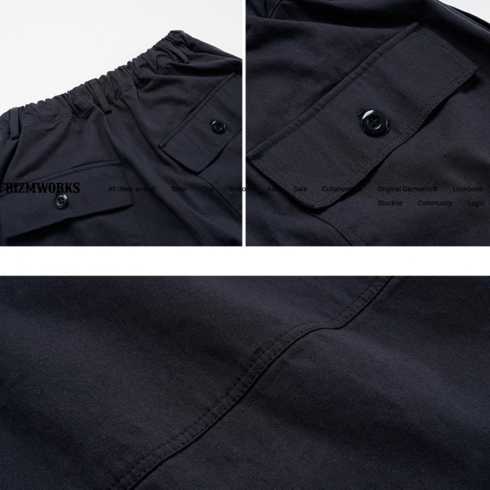 Twill Balloon Pants - Navy