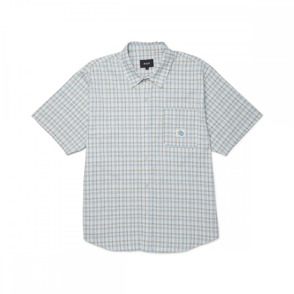 Total Eclipse S/s Plaid Shirt - Light Blue