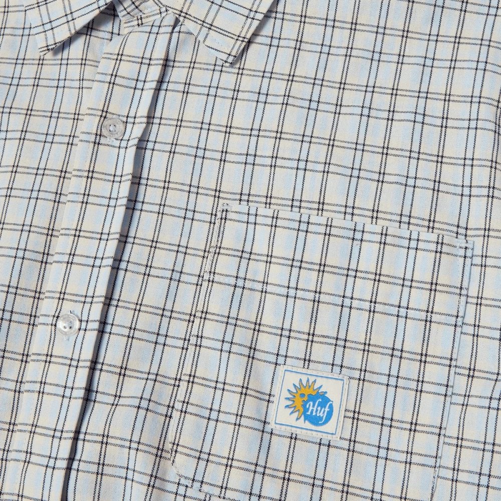 Total Eclipse S/s Plaid Shirt - Light Blue