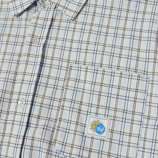 Total Eclipse S/s Plaid Shirt - Light Blue