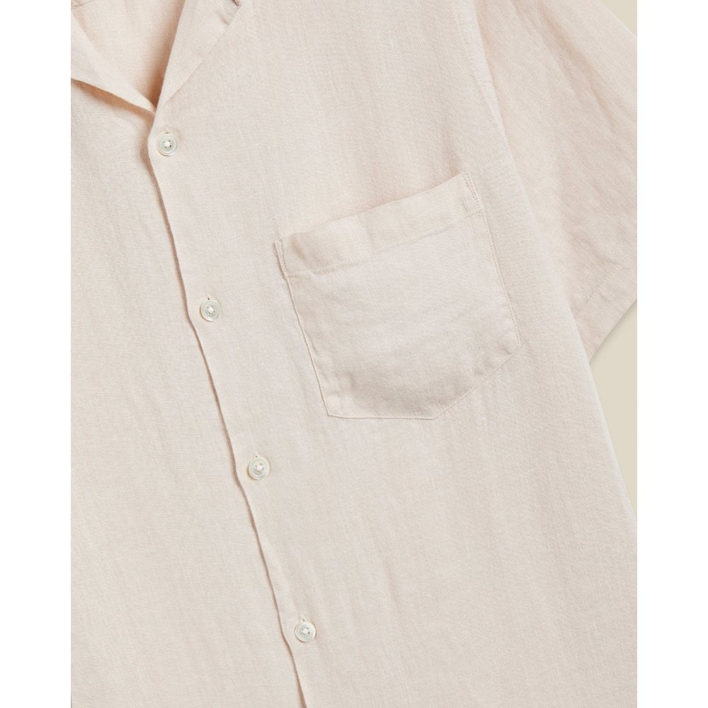 Linen Camp Collar Shirt - Raw