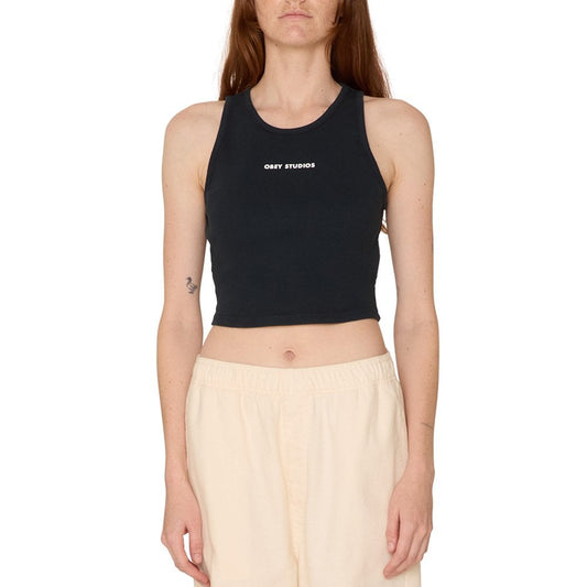 Women's Obey Studios Mini Bold Rib Megan Tank, Black