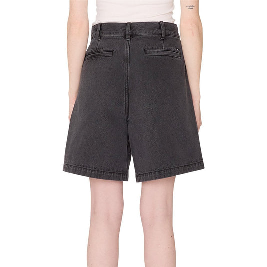 Women's Eli II Denim Pleated Short - Black Ash