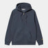 Hooded Chase Jacket - Dusky Blue / Gold
