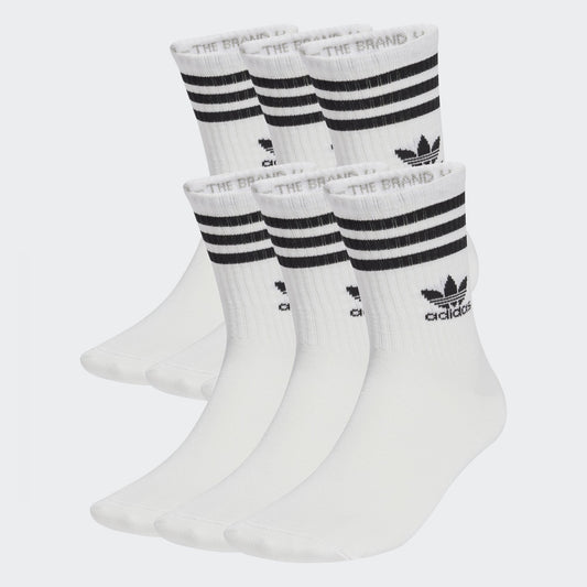 3 Stripe Crew Sock - 6 Pack