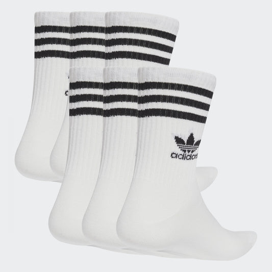 3 Stripe Crew Sock - 6 Pack