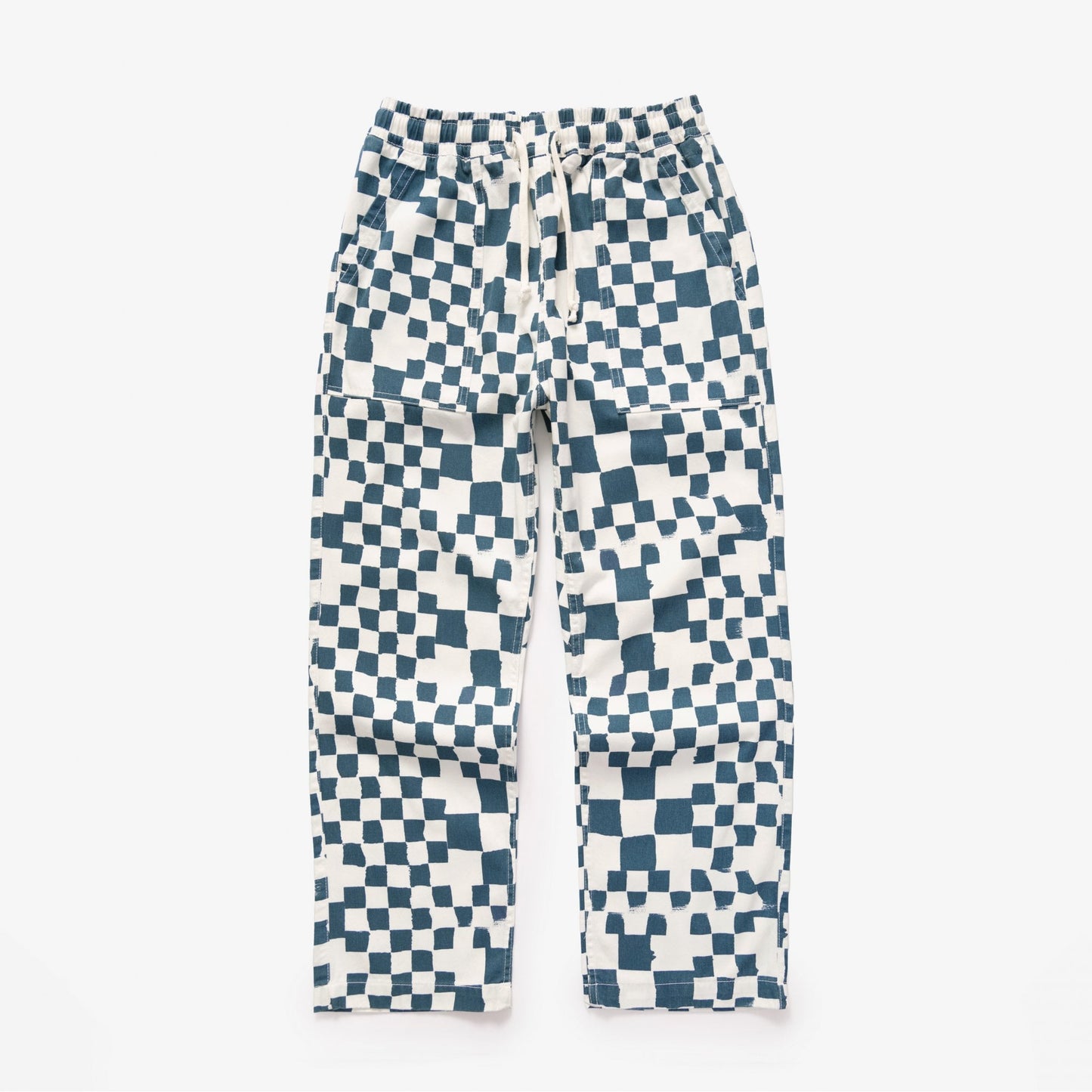 Printed Chef Pant - Teal Checker