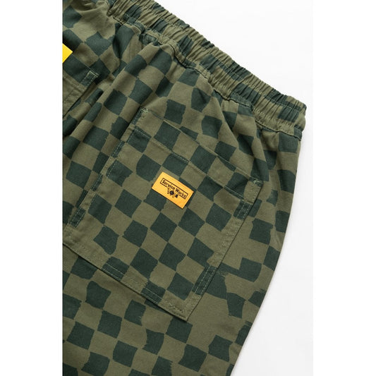 Printed Chef Pant - Olive Checker