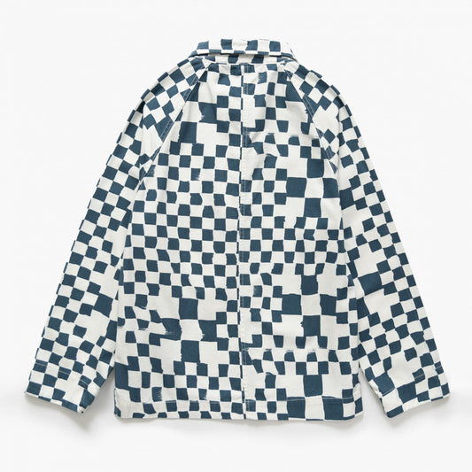 Drill Printed Front of House Jacket - Teal Checker