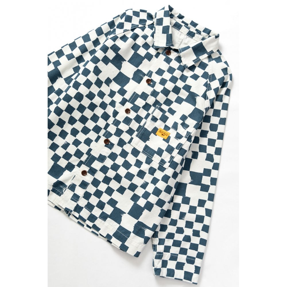 Drill Printed Front of House Jacket - Teal Checker