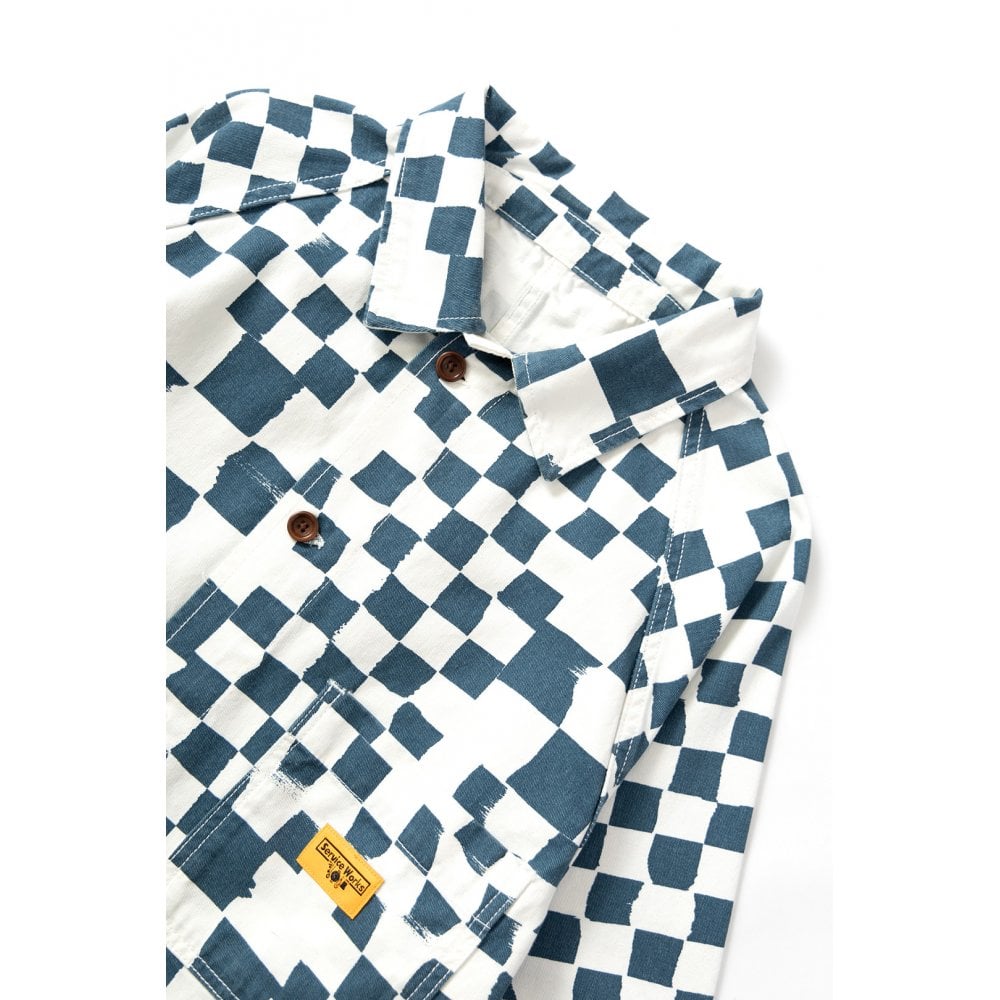 Drill Printed Front of House Jacket - Teal Checker