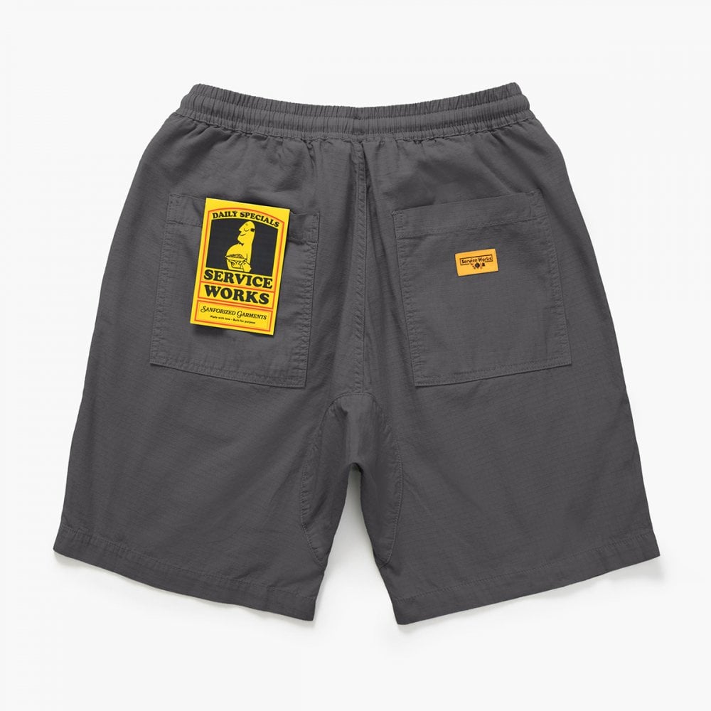 Ripstop Chef Short - Washed Black
