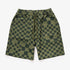 Printed Chef Short - Olive Checker