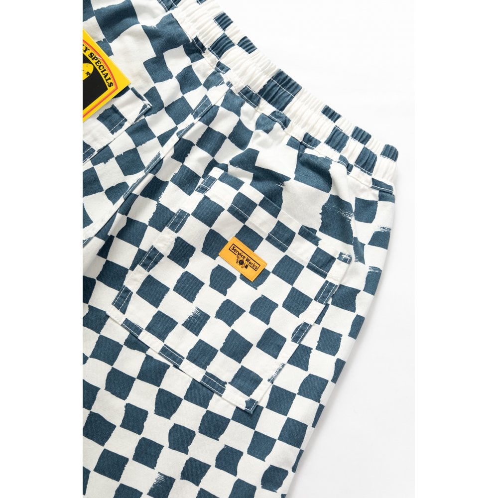 Printed Chef Short - Teal Checker