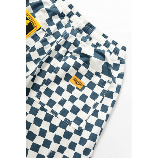 Printed Chef Short - Teal Checker