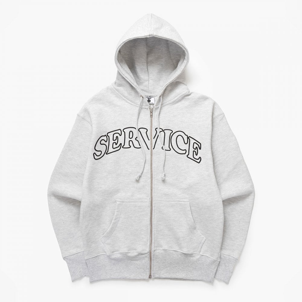Arch Logo Zip Hoodie - Ash