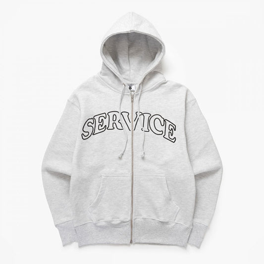Arch Logo Zip Hoodie - Ash