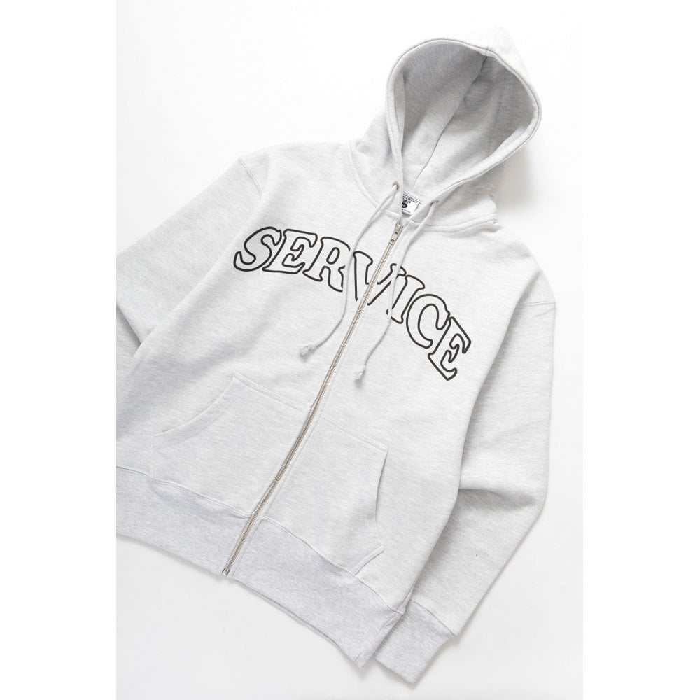 Arch Logo Zip Hoodie - Ash