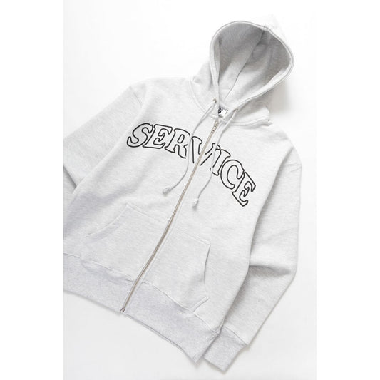 Arch Logo Zip Hoodie - Ash