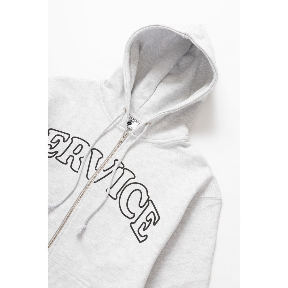 Arch Logo Zip Hoodie - Ash