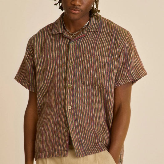 Horace Woven Shirt - Unbleached Multi