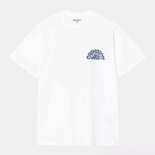 S/S Jazzy T-shirt - White / Blue Iris
