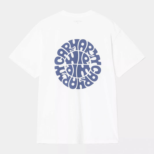 S/S Jazzy T-shirt - White / Blue Iris