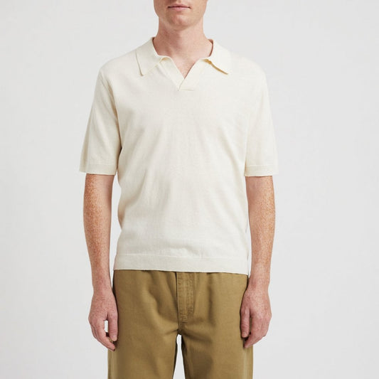 Leif Cotton Linen Polo - Kit White