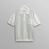 Turin Knitted Pocket Polo, Blue & Ecru Retro Sripe