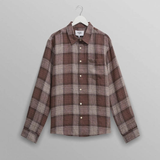 Jaunt LS Shirt, Linen - Brown Check