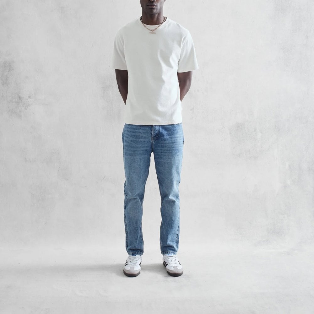 Dean Textured Organic Cotton T-Shirt - White