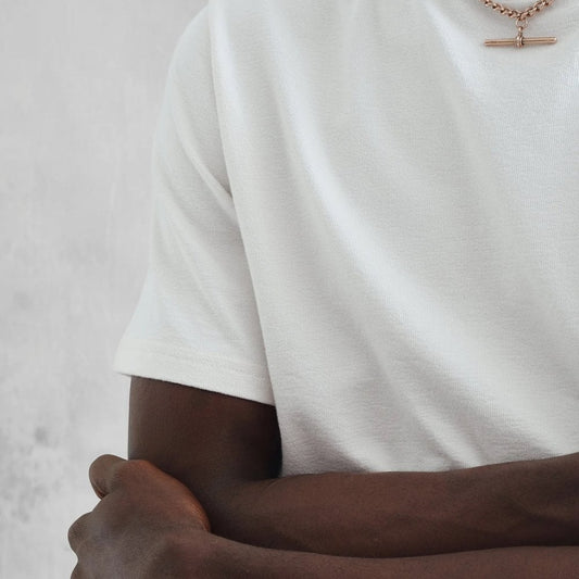 Dean Textured Organic Cotton T-Shirt - White