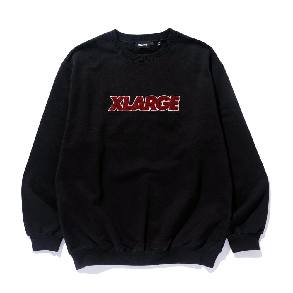 Chenille Standard Logo Crewneck Sweatshirt - Black