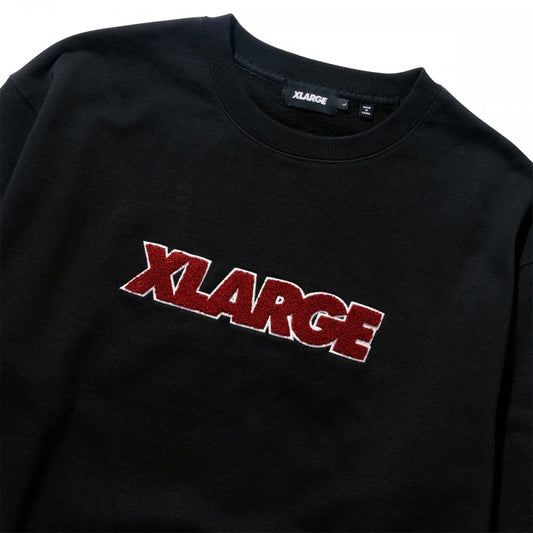 Chenille Standard Logo Crewneck Sweatshirt - Black