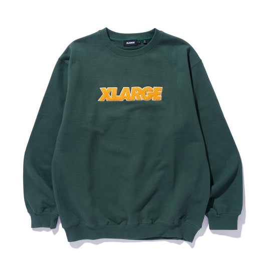 Chenille Standard Logo Crewneck Sweatshirt - Green