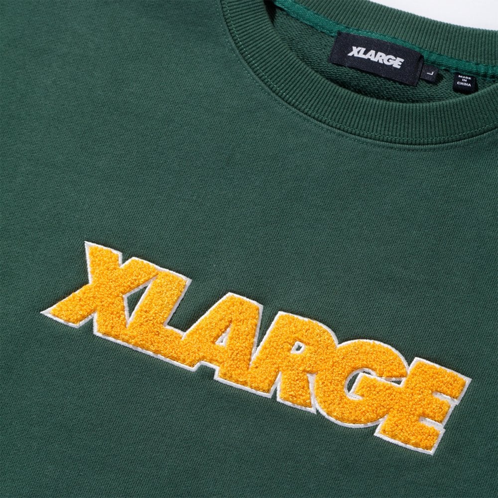 Chenille Standard Logo Crewneck Sweatshirt - Green
