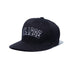 Round Logo Snapback Cap - Black