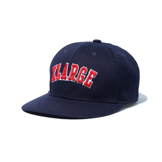 Round Logo Snapback Cap - Navy