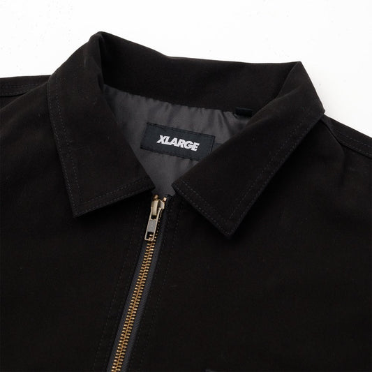 Embroidered Work Jacket - Black