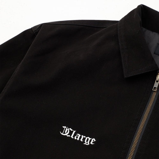 Embroidered Work Jacket - Black
