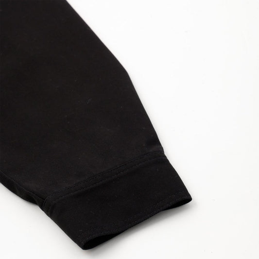 Embroidered Work Jacket - Black