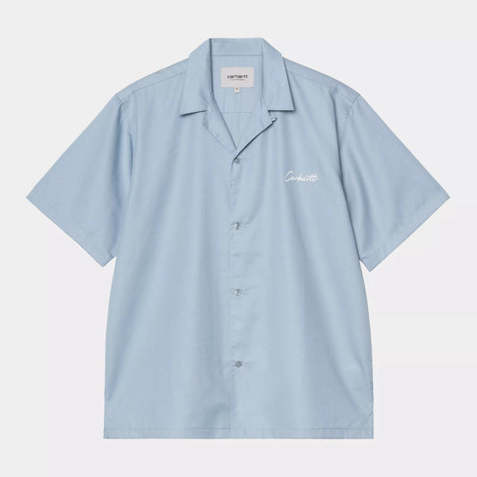 S/s Delray Shirt, Frosted Blue / White